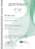 DEKRA Zertifikat Qualitätsmanagement ISO 9001:2015